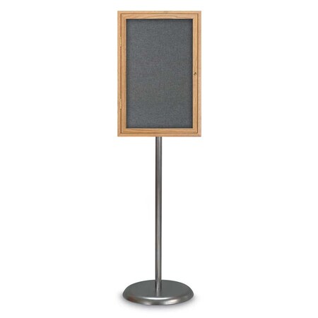 United Visual Products Corkboard, Double Door, Radius Frame, 48x36, UV7003-BRONZE-CINNABA UV7003-BRONZE-CINNABA